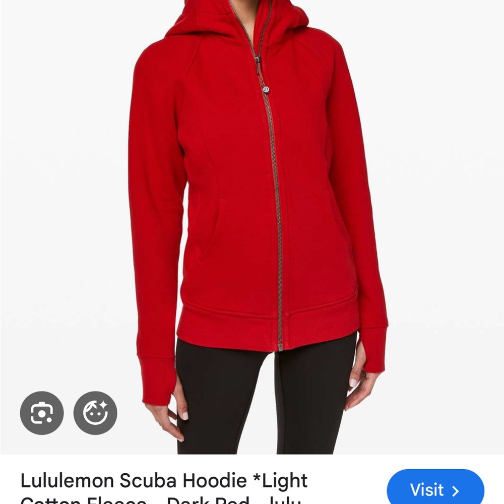 Lululemon Athletica Women's Bright Red Hoodie